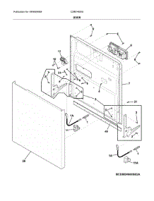Door parts for Crosley Dishwasher CDBEH600SS2A from AppliancePartsPros.com