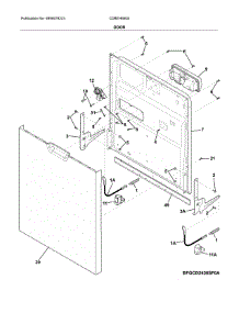 Door parts for Crosley Dishwasher CDBEH950SB0A from AppliancePartsPros.com