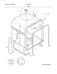 Tub parts for Crosley Dishwasher CDBEH950SS0A from AppliancePartsPros.com