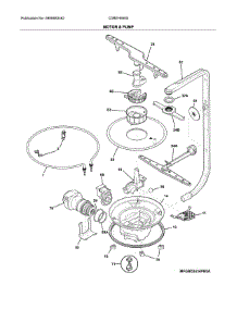 Motor & Pump parts for Crosley Dishwasher CDBEH950SW1A from AppliancePartsPros.com