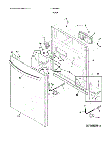 Door parts for Crosley Dishwasher CDBEH960TS0A from AppliancePartsPros.com