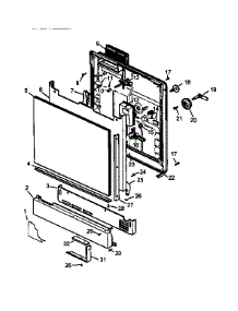 Door Assembly parts for Caloric Dishwasher CDC550CL-P1188329W from AppliancePartsPros.com
