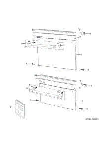 Front Panels parts for Ge Dishwasher CDD420P4T0W2 from AppliancePartsPros.com