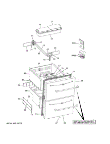 Doors & Drawers parts for Ge Drawer & Bin CDE06RP4NCW2 from AppliancePartsPros.com