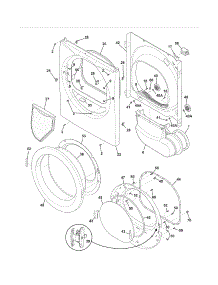 Front Panel / Lint Filter parts for Crosley Dryer CDE4700LB0 from AppliancePartsPros.com