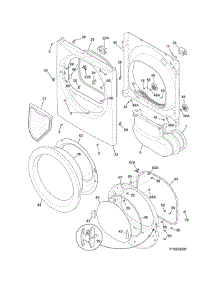 Front Panel / Lint Filter parts for Crosley Dryer CDE7400QW1 from AppliancePartsPros.com