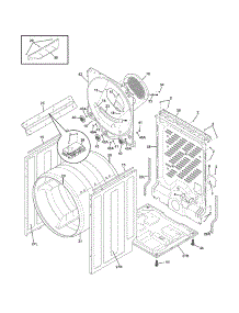 Cabinet / Drum parts for Crosley Dryer CDE7700LR0 from AppliancePartsPros.com