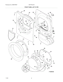 Front Panel / Lint Filter parts for Crosley Dryer CDE7700LW0 from AppliancePartsPros.com