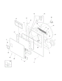 Front Panel / Lint Filter parts for Crosley Dryer CDG2000FW1 from AppliancePartsPros.com