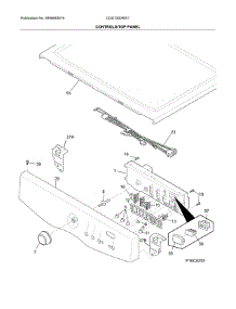 Controls / Top Panel parts for Crosley Dryer CDG7300RW1 from AppliancePartsPros.com