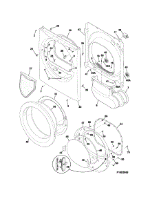 Front Panel / Lint Filter parts for Crosley Dryer CDG7400QW0 from AppliancePartsPros.com