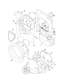 Front Panel / Lint Filter parts for Crosley Dryer CDG7700LW0 from AppliancePartsPros.com