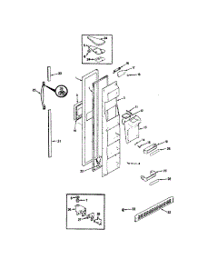 Freezer Door parts for Maytag Side-By-Side Refrigerator CDNS24V9-BR86A from AppliancePartsPros.com