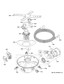 Motor, Sump & Filter Assembly parts for Ge Dishwasher CDT805P2N4S1 from AppliancePartsPros.com