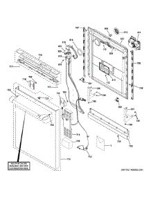 Escutcheon & Door Assembly parts for Ge Dishwasher CDT805P2N8S1 from AppliancePartsPros.com