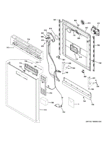 Escutcheon & Door Assembly parts for Ge Dishwasher CDT845M5N8S5 from AppliancePartsPros.com