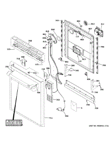 Escutcheon & Door Assembly parts for Ge Dishwasher CDT845P2N5S1 from AppliancePartsPros.com