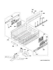 Upper Rack Assembly parts for Ge Dishwasher CDT845P3N0D1 from AppliancePartsPros.com