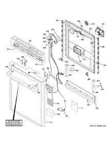 Escutcheon & Door Assembly parts for Ge Dishwasher CDT845P4N8W2 from AppliancePartsPros.com