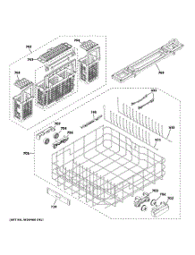 Lower Rack Assembly parts for Ge Dishwasher CDT855P2N2S1 from AppliancePartsPros.com
