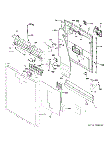 Escutcheon & Door Assembly parts for Ge Dishwasher CDT875M5N8S5 from AppliancePartsPros.com