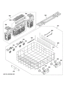 Lower Rack Assembly parts for Ge Dishwasher CDT875P3N5D1 from AppliancePartsPros.com