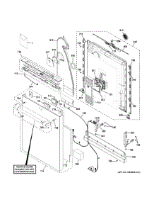 Escutcheon & Door Assembly parts for Ge Dishwasher CDT875P4NBW2 from AppliancePartsPros.com