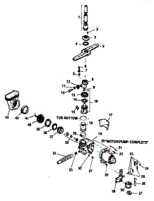 Water Distribution Components (Cdu600c / P1188316w) (Cdu600c / P1188317w) parts for Caloric Dishwasher CDU200C/P1188322W from AppliancePartsPros.com