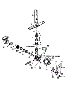 Water Distribution Components (Cdu200c / P1188322w) (Cdu200c / P1188323w) (Cdu300c / P1188320w) (Cdu300c / P1188321w) (Cdu500c / P1188318w) (Cdu500c / P1188319w) parts for Caloric Dishwasher CDU500C/P1188318W from AppliancePartsPros.com