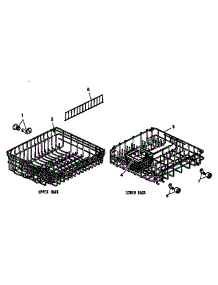 Upper / Lower Racks parts for Caloric Dishwasher CDU500C/P1188319W from AppliancePartsPros.com