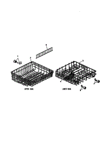 Rack parts for Caloric Dishwasher CDU500CB/P1188319W from AppliancePartsPros.com
