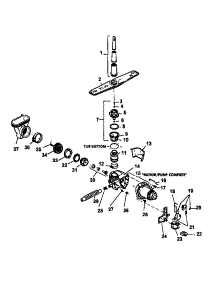 Motor / Pump (Cdu200cb / P1188323w) (Cdu200cww / P1188322w) (Cdu300cb / P1188321w) (Cdu300cww / P1188320w) (Cdu500cb / P1188319w) (Cdu500cww / P1188318w) parts for Caloric Dishwasher CDU500CB/P1188319W from AppliancePartsPros.com