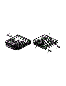 Rack Assembly parts for Caloric Dishwasher CDU510CB/P1199010W from AppliancePartsPros.com