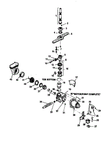 Motor / Pump (Cdu600cb / P1188317w) (Cdu600cww / P1188316w) parts for Caloric Dishwasher CDU600CWW-P1188316W from AppliancePartsPros.com