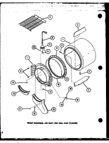 Front Bulkhead parts for Amana Dryer CE2402-P7762335W from AppliancePartsPros.com
