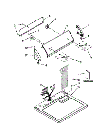 Top And Console Parts parts for Crosley Dryer CED126SBW1 from AppliancePartsPros.com