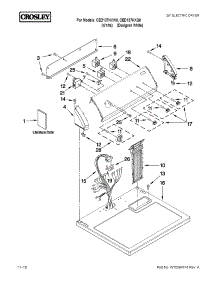 Top And Console Parts parts for Crosley Dryer CED137HXW0 from AppliancePartsPros.com