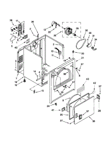 Cabinet Parts parts for Crosley Dryer CED137SBW0 from AppliancePartsPros.com