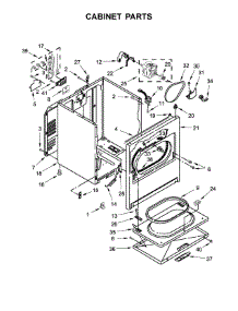 Cabinet Parts parts for Crosley Dryer CED7006GW0 from AppliancePartsPros.com