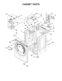Cabinet Parts parts for Crosley Dryer CED7464GW1 from AppliancePartsPros.com