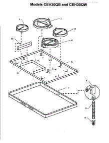 Models Ceh30qb And Ceh30qw (Ceh365q) (Ceh365v-Qb) (Ceh365v-Qw) parts for Thermador Electric Cooktop CEH365Q from AppliancePartsPros.com