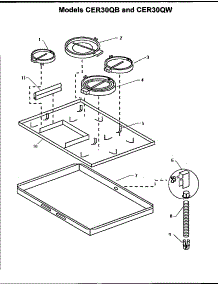 Models Cer30qb And Cer30qw (Ceh365q) (Ceh365v-Qb) (Ceh365v-Qw) parts for Thermador Electric Cooktop CEH365Q from AppliancePartsPros.com