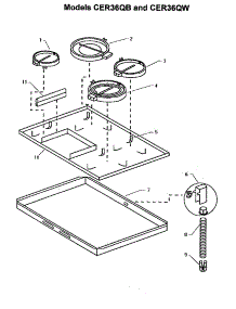 Models Cer36qb And Cer36qw (Ceh365q) (Ceh365v-Qb) (Ceh365v-Qw) parts for Thermador Electric Cooktop CEH365Q from AppliancePartsPros.com