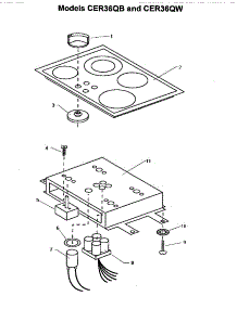 Models Cer36qb And Cer36qw (Ceh365q) (Ceh365v-Qb) (Ceh365v-Qw) parts for Thermador Electric Cooktop CEH365Q from AppliancePartsPros.com