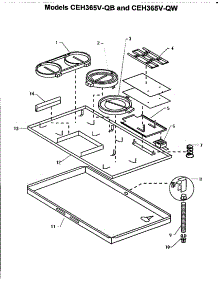 Models Ceh365v-Qb And Ceh365v-Qw (Ceh365q) (Ceh365v-Qb) (Ceh365v-Qw) parts for Thermador Electric Cooktop CEH365Q from AppliancePartsPros.com