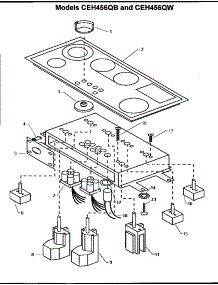 Models Ceh456qb And Ceh456qw (Ceh365q) (Ceh365v-Qb) (Ceh365v-Qw) parts for Thermador Electric Cooktop CEH365Q from AppliancePartsPros.com