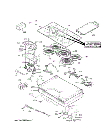 Control Panel & Cooktop parts for Ge Electric Cooktop CEP70363M2S2 from AppliancePartsPros.com
