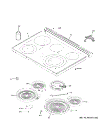Cooktop parts for Ge Electric Range CES700M2N1S5 from AppliancePartsPros.com