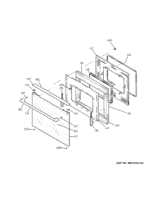 Door parts for Ge Electric Range CES700M2N3S5 from AppliancePartsPros.com