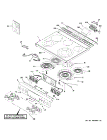 Control Panel & Cooktop parts for Ge Electric Range CES700P2M3S1 from AppliancePartsPros.com